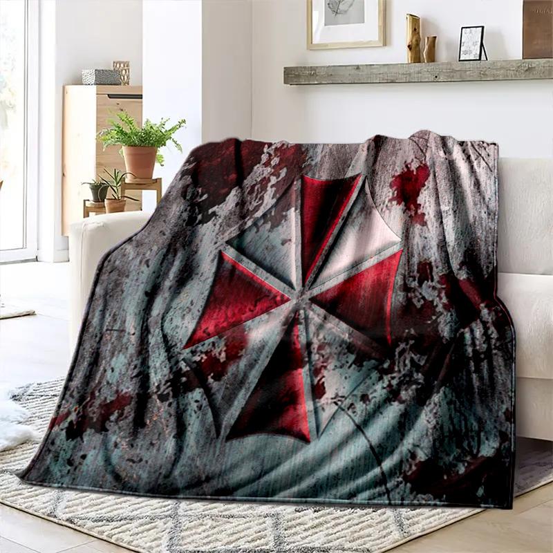 The sci-fi game Resident Evil features the Umbrella Corporation blanket a soft home furnishing nap decoration a warm Sherpa blanket for all seasons U3