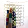 28/12 Holes Scarf Holder Foldable Tie Belt Hanger Hooks Shawl Scarves Rattan Weave Display Rack Wardrobe Space Organizer