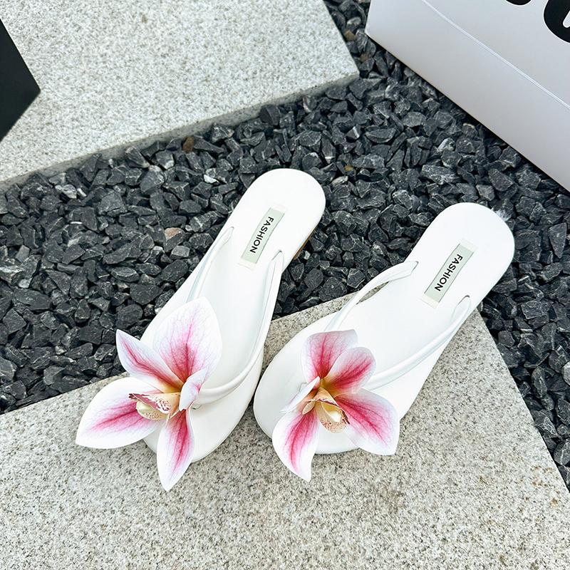 Fashion Sandals Decorations Flower Shoe Accessories Vacation Style Removable Butterfly Orchid Shoes Charms DIY Shoe Buckle Clogs Buckle