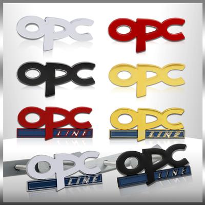 CIP1 3D Car Accessories Metal OPC LINE Logo Car Front Grille Badge Fender Trunk Emblem Sticker For Corsa Astra H J G K Insignia
