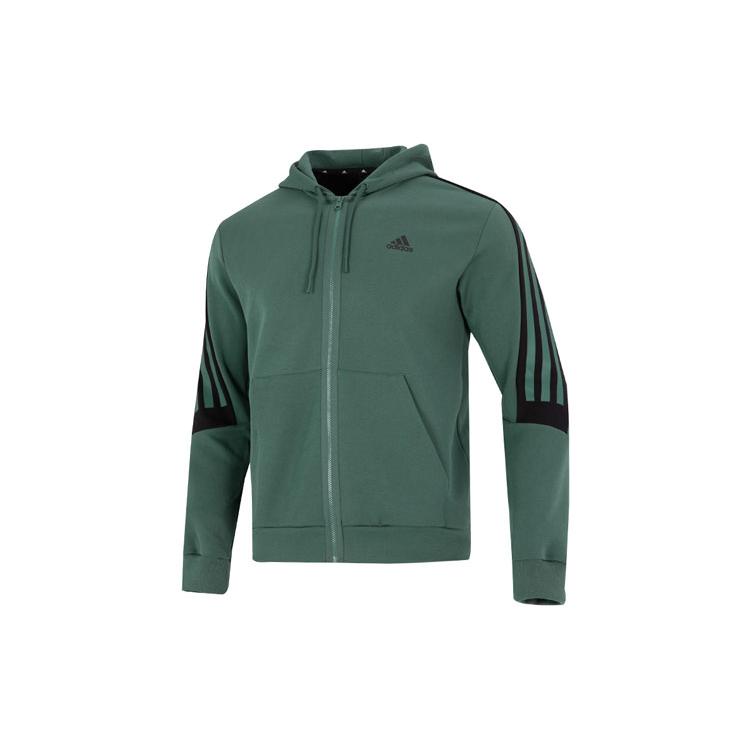 New Adidas Retro Stand Collar Jackets Fall Men's Green HC5841