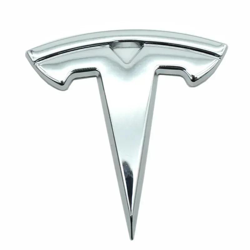 

Car Sticker Tesla 5.5x5.5cm Metal Car Steering Wheel Cover Sticker Refitting Emblem for Tesla Model 3 Model S Model X Y SpaceX A срібний