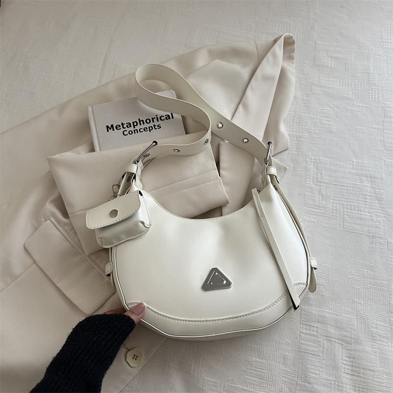 Borsa Piccola a Forma di Mezzaluna, Borsa a Spalla Singola, Borsa a Tracolla Portata a Traverso la Spalla, Borsa a Raviolo