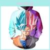 Polyester Dragon Ball Z Super Saiyan Goku Men Women Anime Pullover Hoodie**