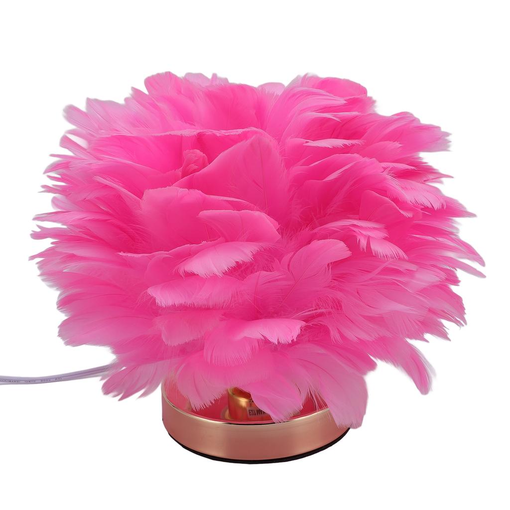 Plume Bedside Table Lamp E27 Decorative Modern Plume Night Light Nightstand Lamp for Living Room Bedroom Wedding Decor