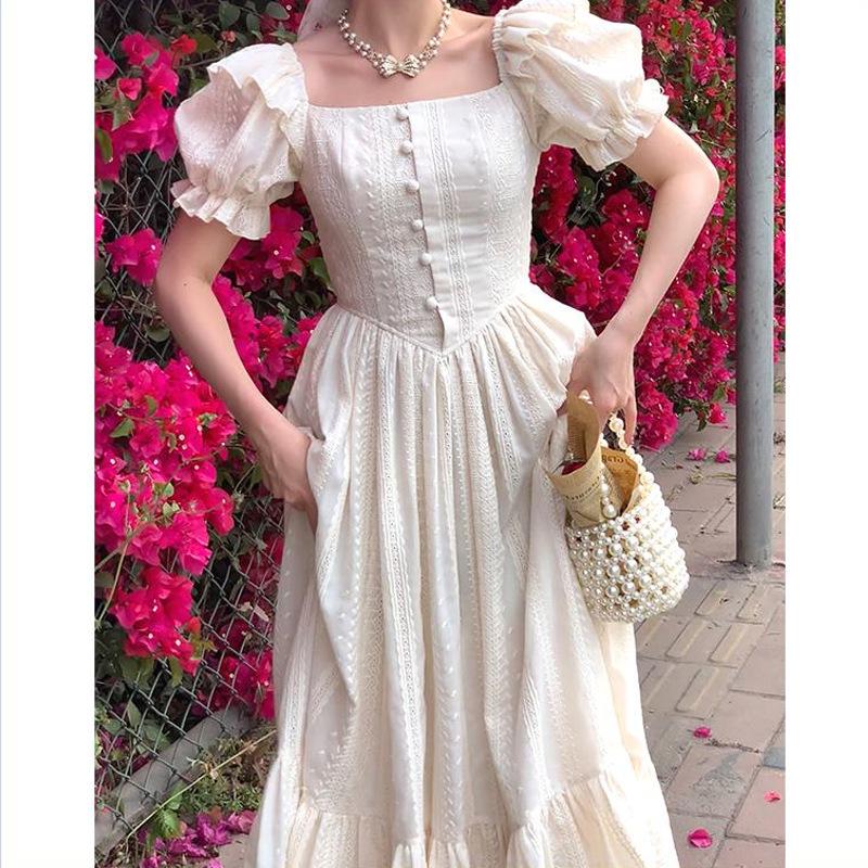 French Retro Design Sense Niche Dress Long Princess Wind