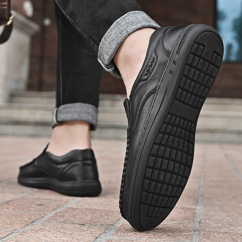 Кожаная обувь Кожаная мужская повседневная одинарная обувь Обувь ручной работы — фото 4