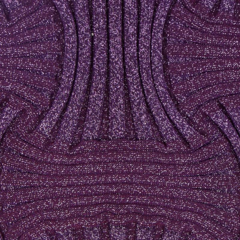 Pleatsmama Glitter Deep Purple New Bow Bag