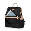 Backpack Women's Solid Color Commuter Backpack Large Capacity Contrast Color Bag
