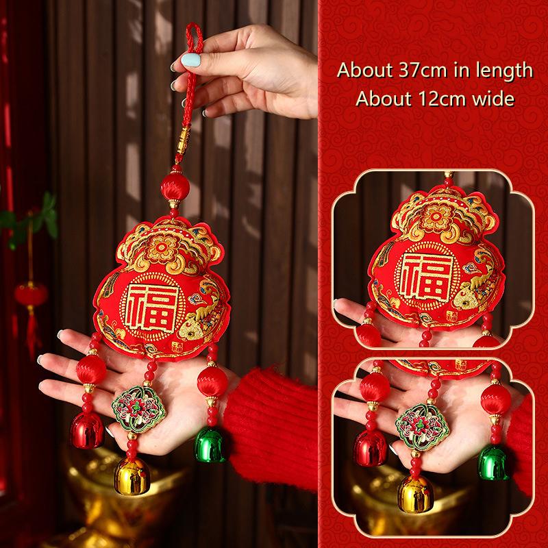 Roczne Dekoracje Chińskie Tradycyjne Chińskie Rok Wiszące Sznurki Dzwonek Wisząca Dekoracja Święto Wiosny