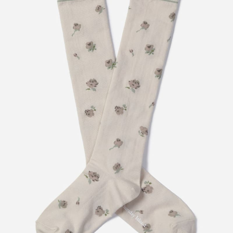 Thursday Island [KiiiKiii] Modern Rose Knee Socks_T256MSC141W