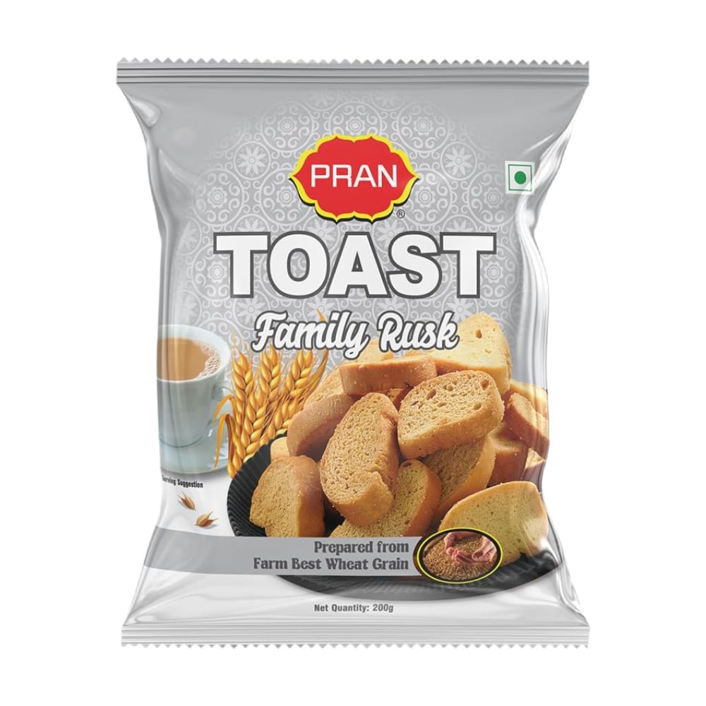 PRAN Original Family Toast Rusk, 250Grams