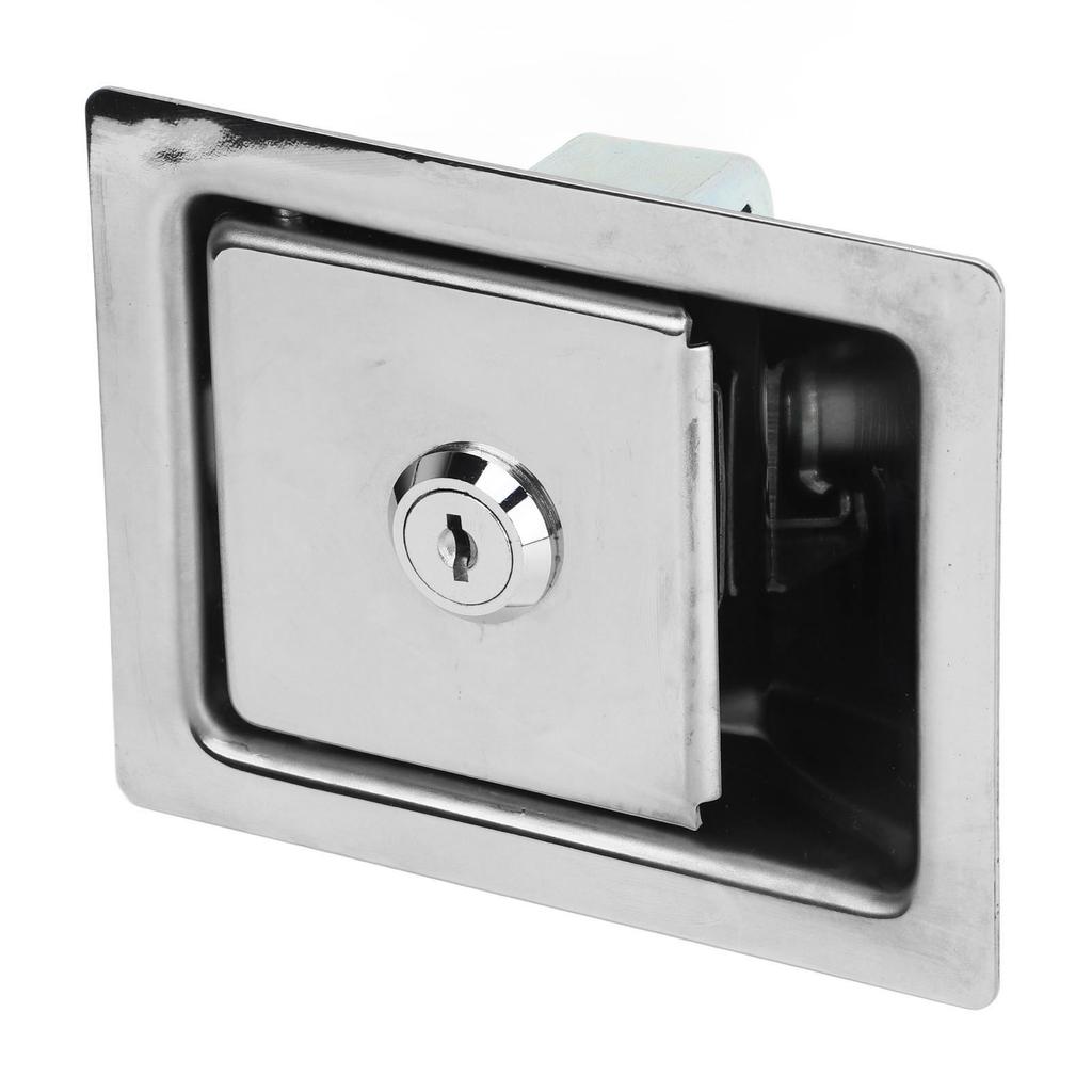 Toolbox Latch Stainless Steel Flush Mount Tool Box Latch Paddle Lock with 2 Keys for RVs Trucks