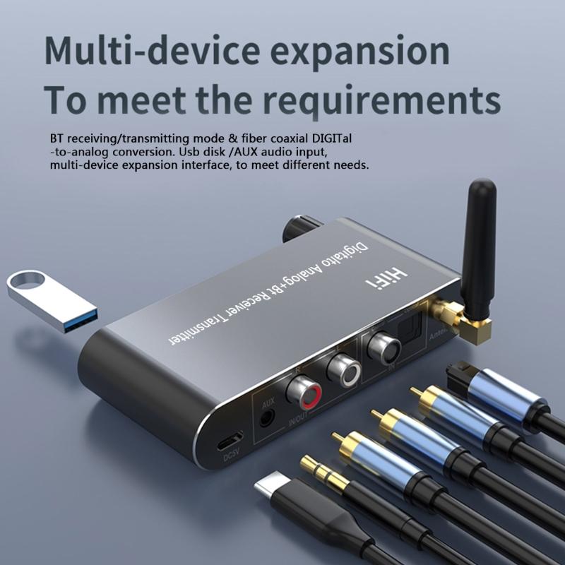 High-performance Digital-to-analog Converter -compatible Eceiver Transmitter Coaxial SB Adapter Aluminum