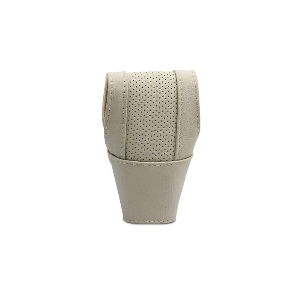 

1 шт., кожаный чехол для рычага переключения передач автомобиля, защитная крышка для ручки переключения передач автоматической коробки передач бежевый