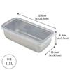 Shimomura Kihan Slim Storage Container [Made In Japan] 22.5cm Long, Convenient for Meal Preparation, Rust-Resistant, Deep, 1.1L, with Lid, Stainless S