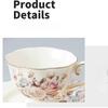 Vintage Floral Bone China Coffee Tea Set, Retro Rose Ceramic Teapot Cup Saucer, Elegant British Style Tableware for Afternoon Tea