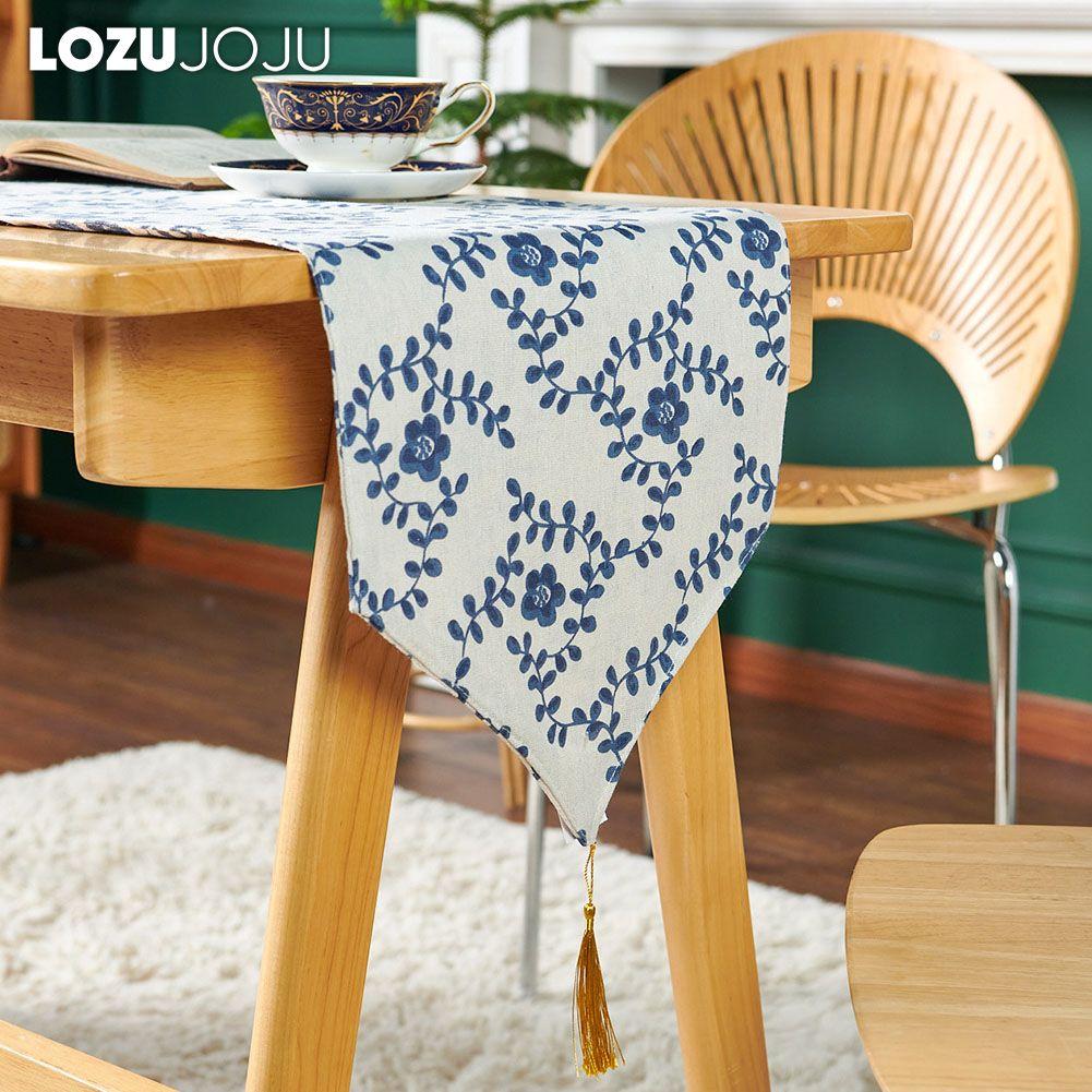 1PC LOZUJOJU Hot Selling Versatile Chinese Retro Plum Blossom Printed Table Runner Dinner Table Decorative for Home Table