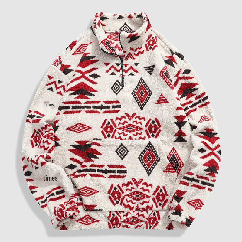 Men's Winter Half-Zip Arctic Fleece Casual Plus Size Sweatshirt Jacket