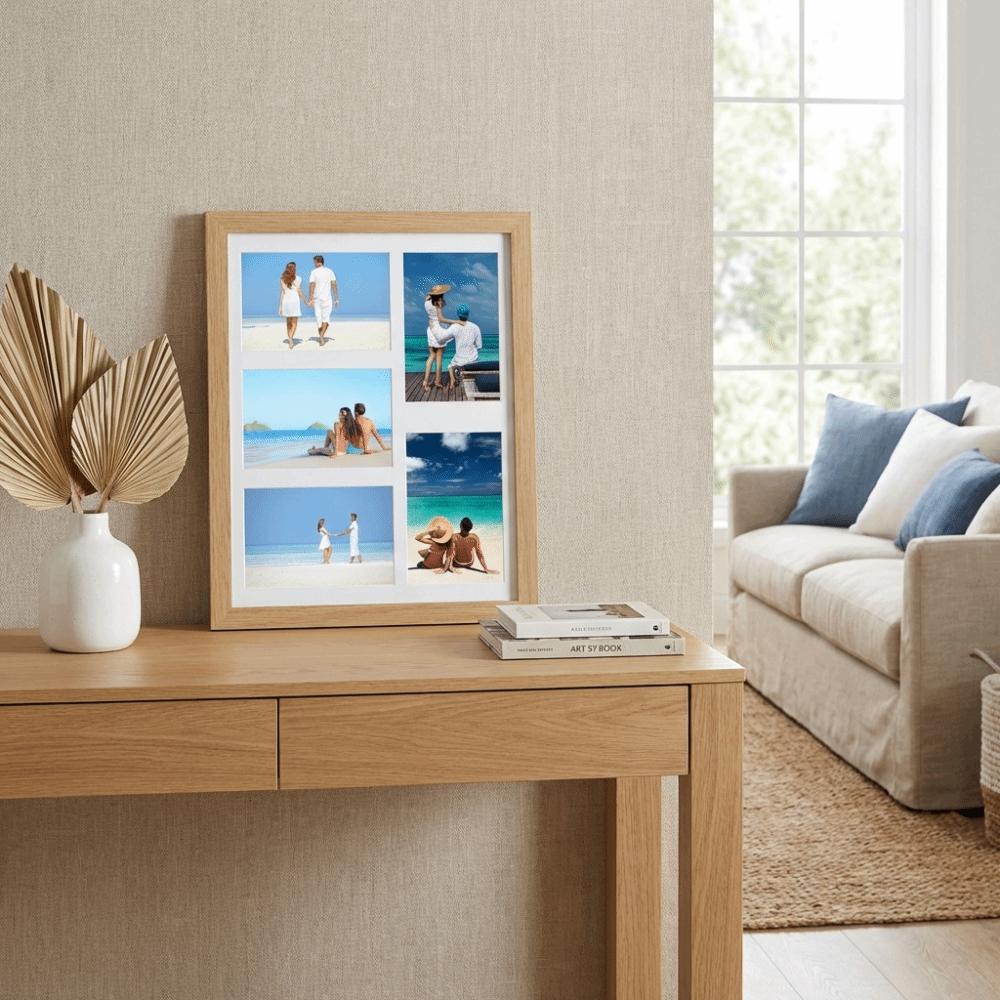 Rectangle 5-Grid Photo Frame Handmade Collage Frame Decorative Frame  Multi-Photo Display