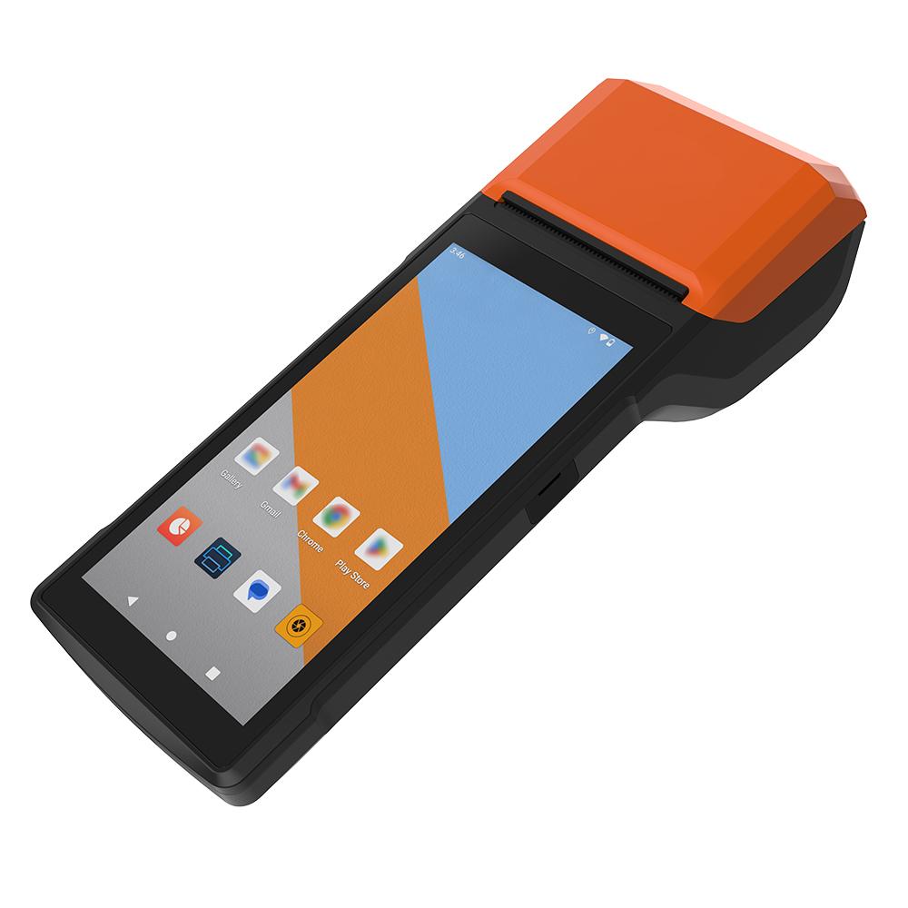 Intelligent Mobile Handheld PDA Terminal Receipt Printer, 5.5 High-Resolution , Wireless Connectivity, 13, Built-in Rechargeable