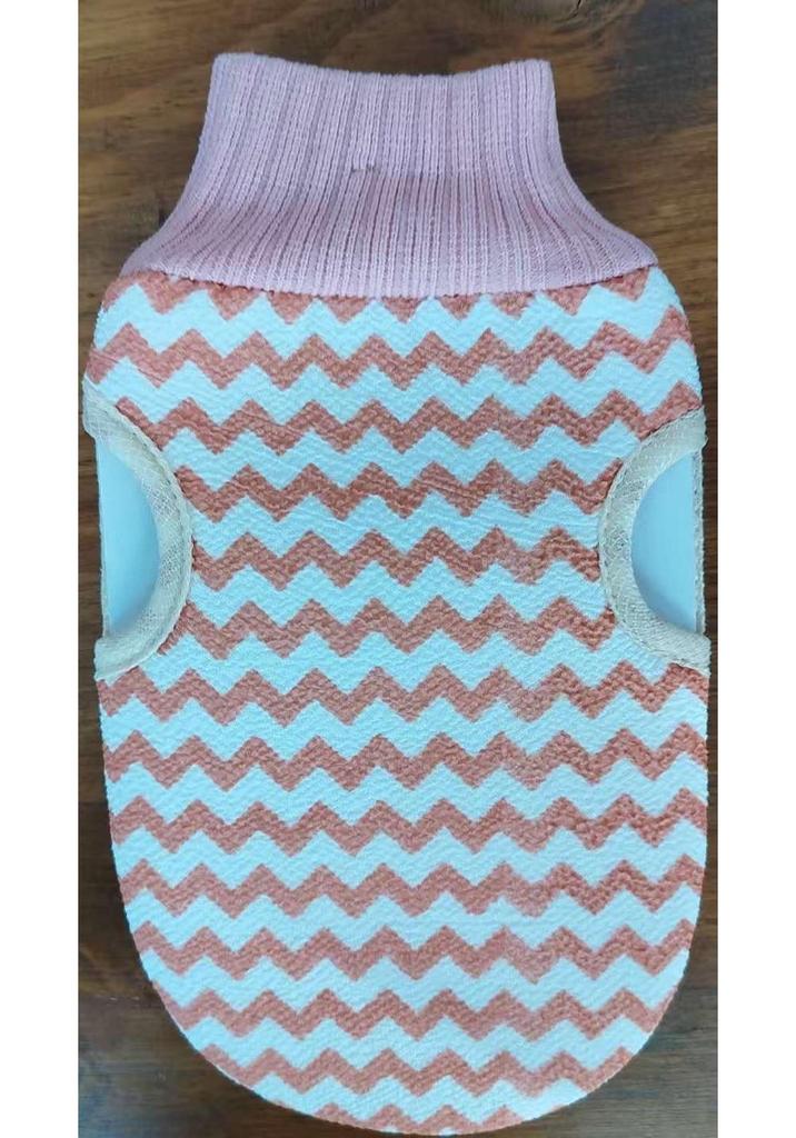 Double-Sided Exfoliating Bath Mitt with Water Wave Pattern and Thumb Hole for Back Scrubbing