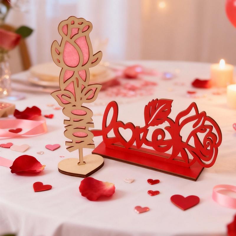 KISS Figuren Schreibtischornamente Valentinstag 2026 Herzförmiges Ornament Hochzeits-Tischdeko Herzstatuen