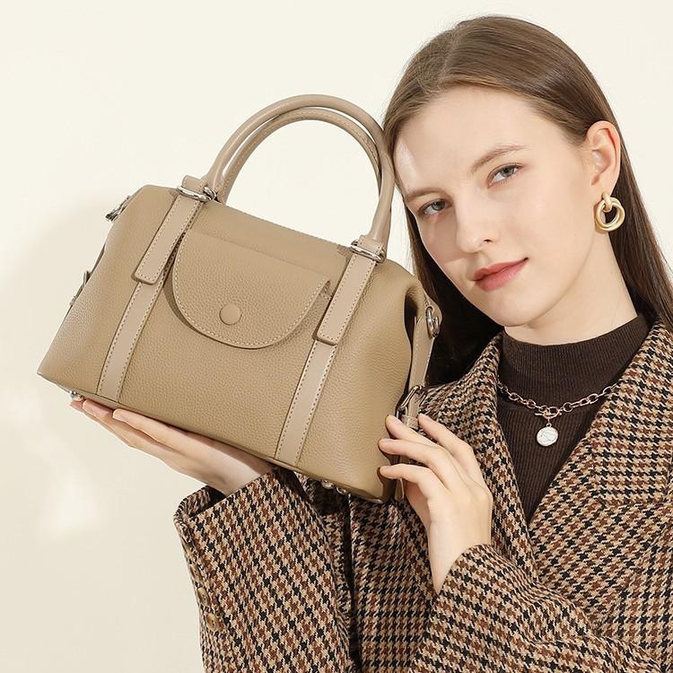 Handbag Leather Women'S Bag Leather Handbag Versatile Fashion Shoulder Bag Crossbody Bag Commuter Bag