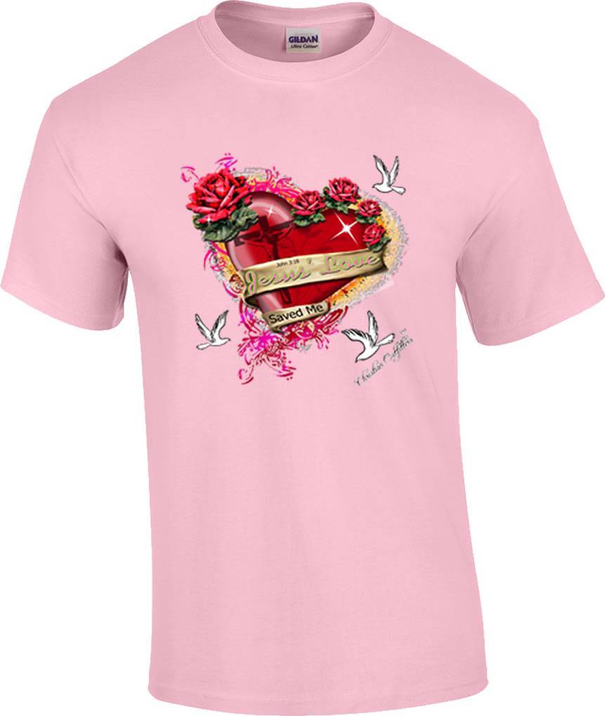 Christian Jesus Love Saved Me Religious T-Shirt XXXXL