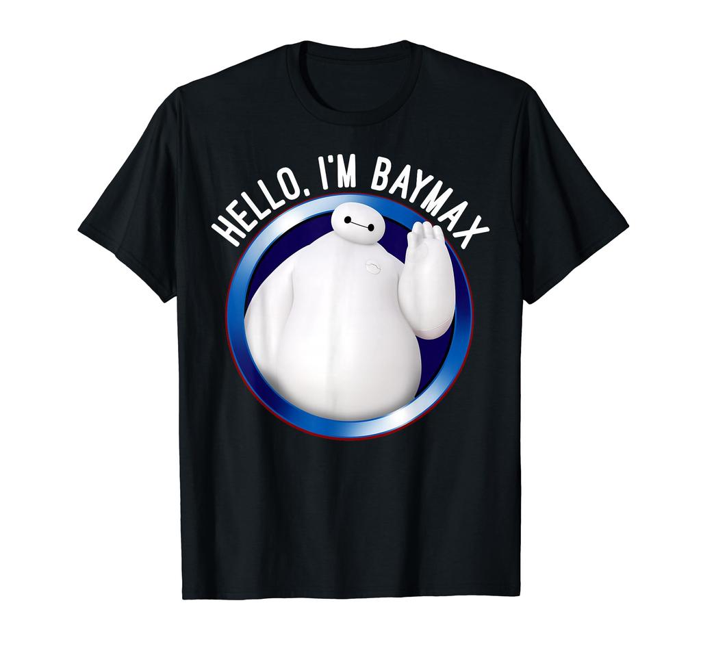 Disney Big Hero 6 Baymax Wave Hello Circle Graphic T-Shirt
