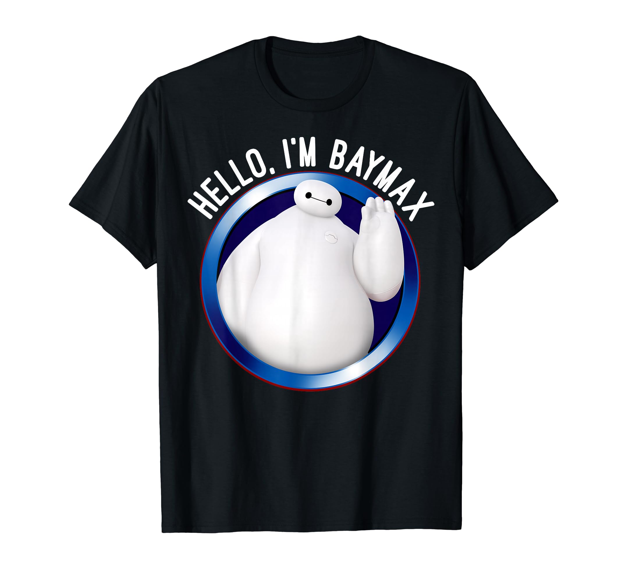 

Disney Big Hero 6 Baymax Wave Hello Circle Graphic T-Shirt