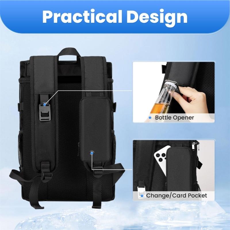 Durable Picnics Chiller Bag With Thick Insulation Leakproof Construction Ergonomic Backpack For Hiking And Camping