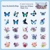 Butterfly Flower Journal Stickers - Waterproof PET Paper Stickers for Journals