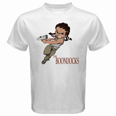 Λογότυπο Τηλεοπτικής Σειράς The Boondocks Λευκό Unisex T-shirt