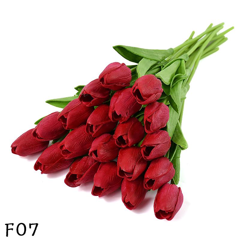 5/10pcs PU Tulip Simulation Flower Artificial Flowers Fake Tulips Real Touch Flower Arrangement Bouquet for Home Wedding Decor
