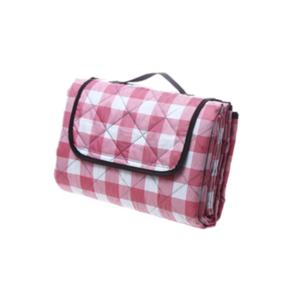 Portable Picnics Blanket Handy Mat Foldable Grid Pattern Beach Rugs Mat for Picnics Campings Travel Outdoor Concert
