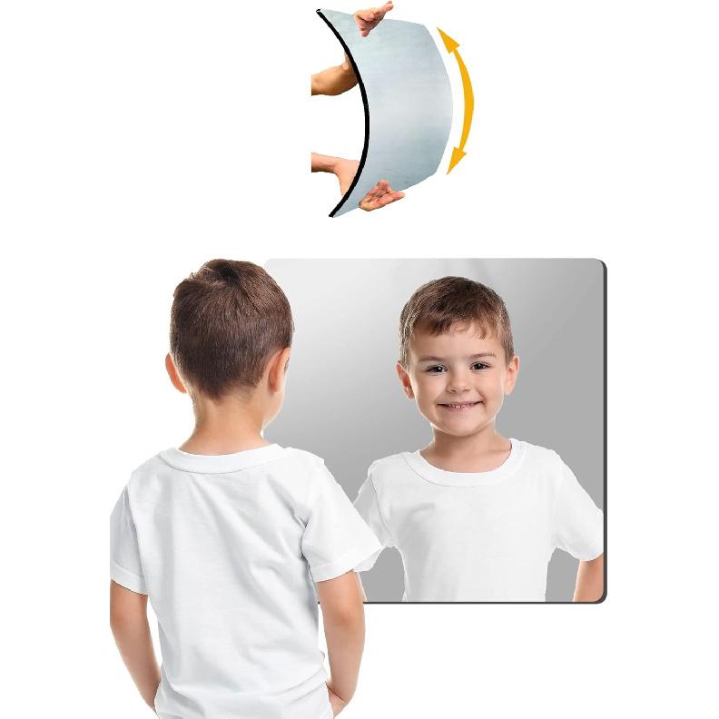 Shatterproof Wall Mirror Full Length for Bedroom, Acrylic Gym Mirrors For Home, Extra Thick: 0.12 inch, 12 x 12 inch x 4 Pcs, Workout Mirrors Safe