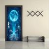 2pcs Dreamy Starry Sky Moon Castle Wall Stickers Bedroom Living Room Entrance Decoration Stickers Romantic Night Sky Landscape M