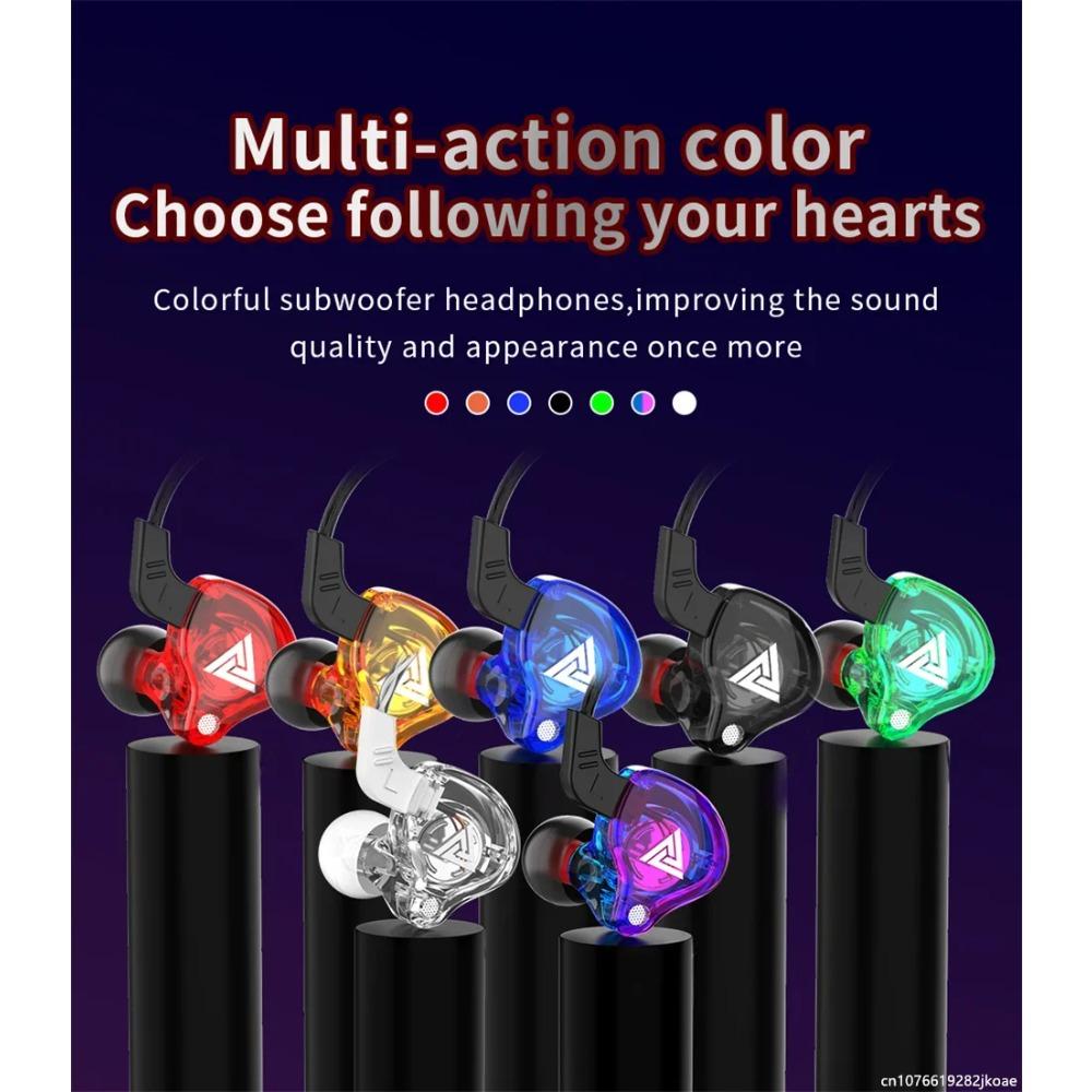 3.5MM Headset Music Earbuds In Ear With Mic Original QKZ AK6 Copper Driver Earphones HiFi Subwoofer Headset Monitor Headphones