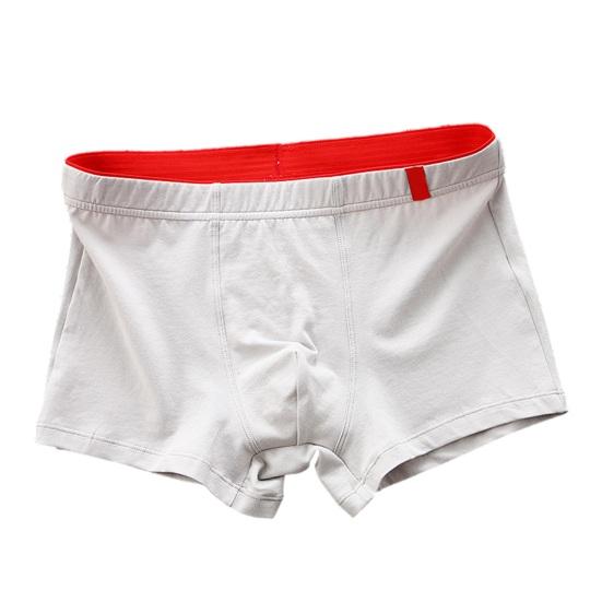 

Чоловіча боксерська білизна із середньою посадкою, еластичним поясом, U-подібним вирізом, шорти-брифи з м якої тканини, гладким швом, базові труси 2XL світло-сірого кольору