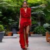 Costume da bagno intero da donna 2024 con balze esagerate