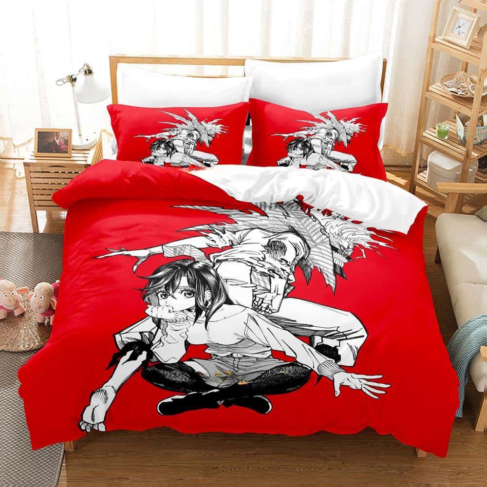 Dandadan Takakura Ken Pościel Pojedyncza Twin Pełna Queen King Rozmiar Zestaw Pościeli Sypialnia Dorosłego Dziecka Poszewka na Kołdrę Zestawy Anime Prześcieradło