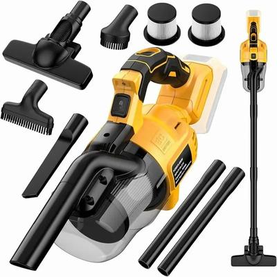 Nešiojamas dulkių siurblys su 2 vnt. filtru Elektrinis belaidis dulkių siurblys namams, automobiliui, naminių gyvūnų plaukams valyti, skirtas DeWalt 20V akumuliatoriui