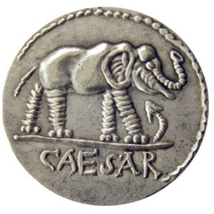 Antique handicrafts, Roman commemorative coins, brass material, brass silver plated silver dollars