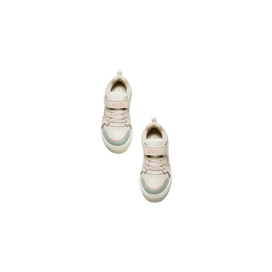 Anta Comfortable Casual Slip-Resistant Shock-Absorbing Low-Top Kids Skate Shoes Kids Sneaker Green A322419902-4