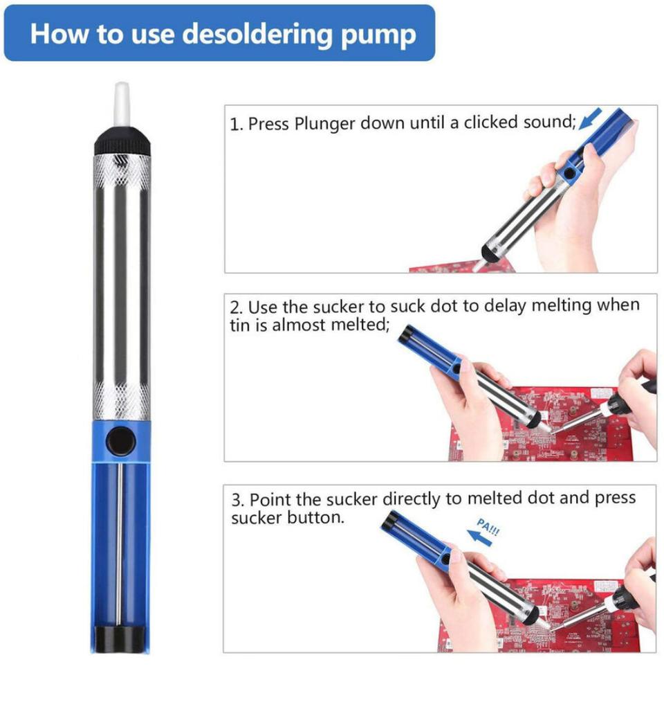 7-teiliges Set 80W Lötkolben mit digitalem LCD-Bildschirm 180-480 ℃ Temperatureinstellbares Schweißwerkzeug-Set