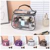 New PVC Wash Bag Transparent Waterproof Cosmetic Bag Large Capacity Handheld Toiletry Storage Organizer Women