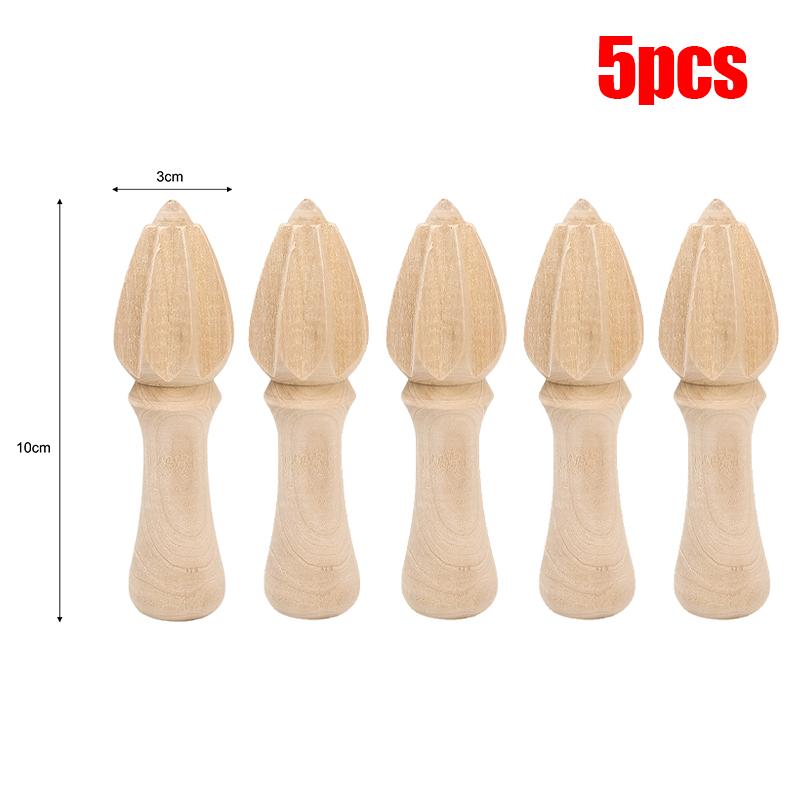5/1pcs Wooden Lemon Juicer Hand Held Lemon Citrus Orange Quick Juicing Reamer Portable Wood Squeezer Kitchen Gadgets Fruit Tools
