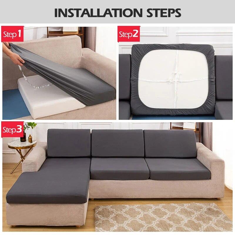 Waterproof Sofa Seat Cushion Cover Elastic Protector Sofa Covers Pets Kids Sofa Cover For Livingroom Sofa Cushion Home Hotel