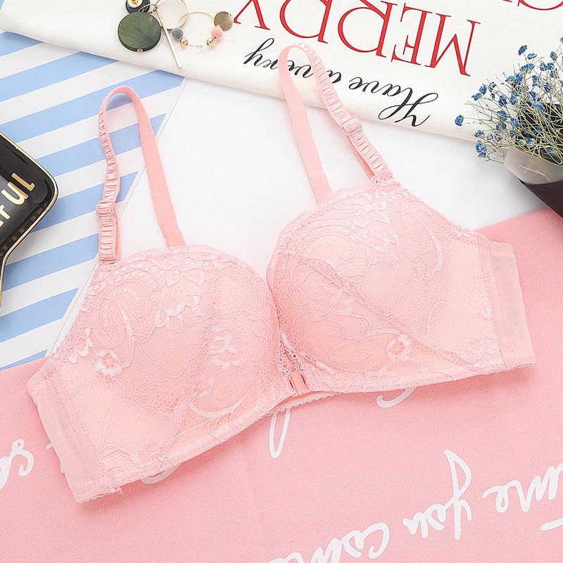 Wydarzenia Kobiety Koronkowe kwieciste biustonosze bezprzewodowe Przednie zapięcie Bielizna Bralette Regulowany biustonosz Push Up
